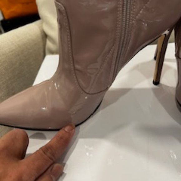 Used Pink Mauve Patent Nine West Women's Jody3 Ankle Bootie - Picture 13 of 16